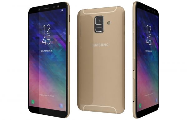Mobile Outlet samsung galaxy a6 gold 3d model max obj 3ds fbx lwo lw lws ma mb