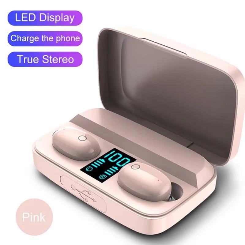 A10S TWS Wireless Bluetooth 5.0 Earbuds Pink Mobile Outlet