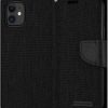 iPhone 12 and iPhone 12 Pro Goospery Canvas Wallet Case Black - Image 2