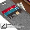iPhone 11 Pro Goospery Canvas Wallet Case Grey - Image 4