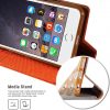 iPhone 6 Plus / iPhone 6S Plus Goospery Canvas Wallet Case Orange - Image 3