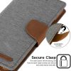 iPhone 11 Pro Max Goospery Canvas Wallet Case Grey - Image 3