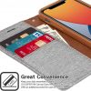 iPhone 12 Mini Goospery Canvas Wallet Case Grey - Image 5