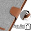 iPhone 12 Mini Goospery Canvas Wallet Case Grey - Image 4