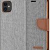 iPhone 12 Mini Goospery Canvas Wallet Case Grey - Image 2